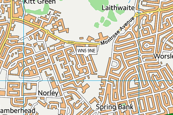 WN5 9NE map - OS VectorMap District (Ordnance Survey)