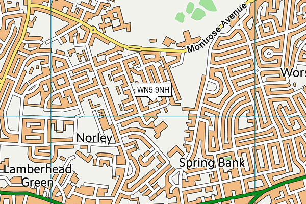 WN5 9NH map - OS VectorMap District (Ordnance Survey) WN5 9NH map - OS VectorMap District (Ordnance Survey)