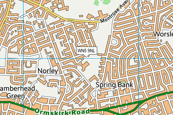 WN5 9NL map - OS VectorMap District (Ordnance Survey)