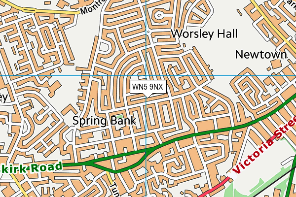 WN5 9NX map - OS VectorMap District (Ordnance Survey)