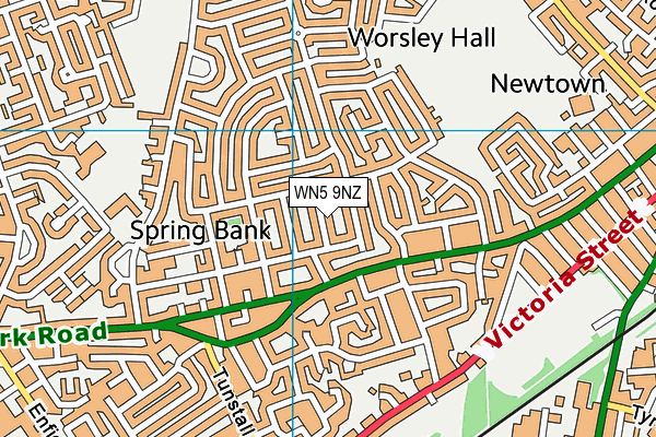 WN5 9NZ map - OS VectorMap District (Ordnance Survey) WN5 9NZ map - OS VectorMap District (Ordnance Survey)