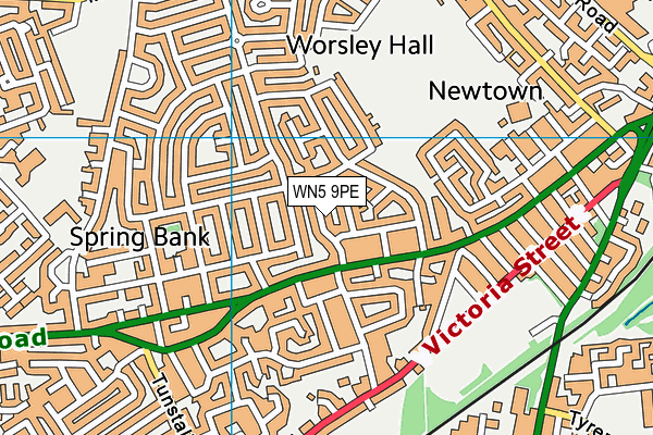 WN5 9PE map - OS VectorMap District (Ordnance Survey) WN5 9PE map - OS VectorMap District (Ordnance Survey)