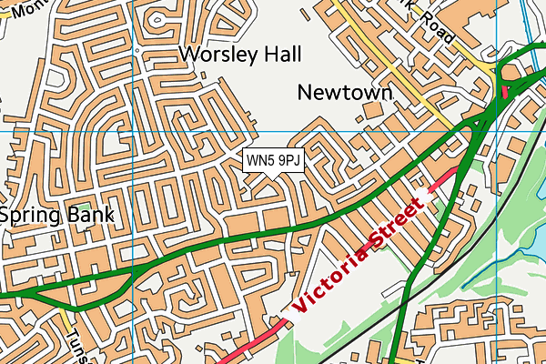 WN5 9PJ map - OS VectorMap District (Ordnance Survey)