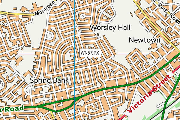 WN5 9PX map - OS VectorMap District (Ordnance Survey) WN5 9PX map - OS VectorMap District (Ordnance Survey)