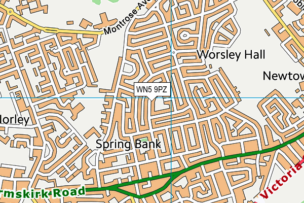 WN5 9PZ map - OS VectorMap District (Ordnance Survey) WN5 9PZ map - OS VectorMap District (Ordnance Survey)