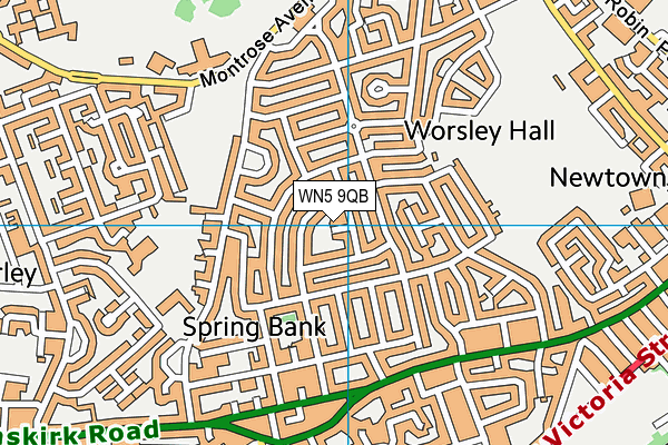 WN5 9QB map - OS VectorMap District (Ordnance Survey) WN5 9QB map - OS VectorMap District (Ordnance Survey)