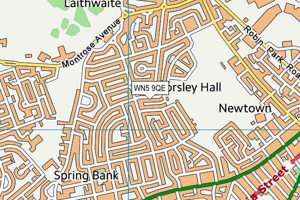 WN5 9QE map - OS VectorMap District (Ordnance Survey) WN5 9QE map - OS VectorMap District (Ordnance Survey)