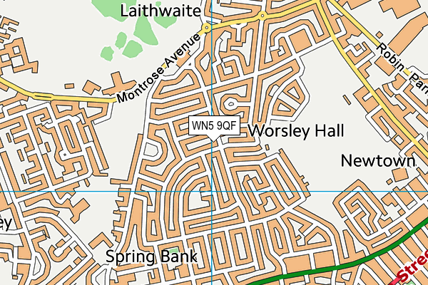 WN5 9QF map - OS VectorMap District (Ordnance Survey) WN5 9QF map - OS VectorMap District (Ordnance Survey)