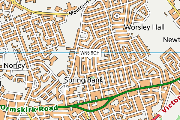 WN5 9QH map - OS VectorMap District (Ordnance Survey) WN5 9QH map - OS VectorMap District (Ordnance Survey)