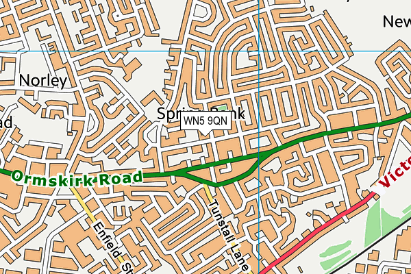 WN5 9QN map - OS VectorMap District (Ordnance Survey) WN5 9QN map - OS VectorMap District (Ordnance Survey)