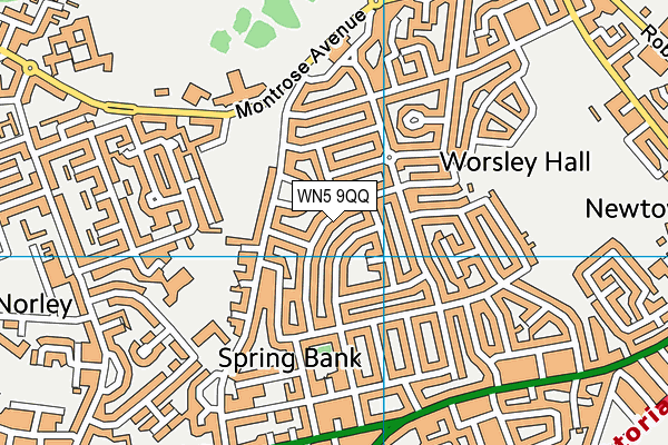 WN5 9QQ map - OS VectorMap District (Ordnance Survey) WN5 9QQ map - OS VectorMap District (Ordnance Survey)