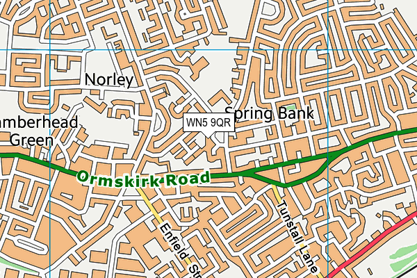 WN5 9QR map - OS VectorMap District (Ordnance Survey) WN5 9QR map - OS VectorMap District (Ordnance Survey)