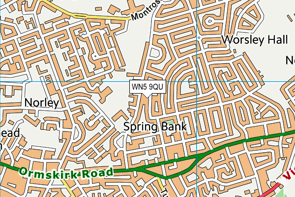 WN5 9QU map - OS VectorMap District (Ordnance Survey) WN5 9QU map - OS VectorMap District (Ordnance Survey)