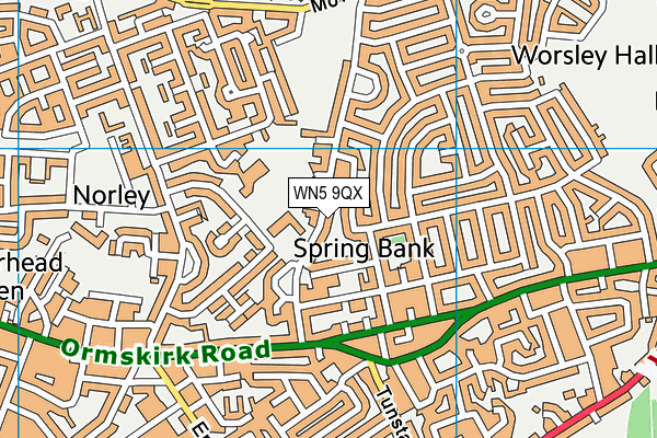 WN5 9QX map - OS VectorMap District (Ordnance Survey) WN5 9QX map - OS VectorMap District (Ordnance Survey)
