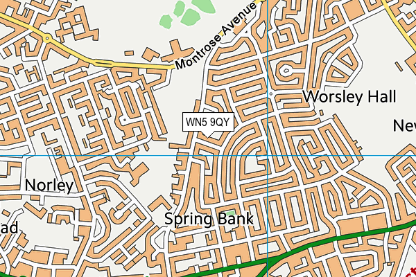 WN5 9QY map - OS VectorMap District (Ordnance Survey) WN5 9QY map - OS VectorMap District (Ordnance Survey)