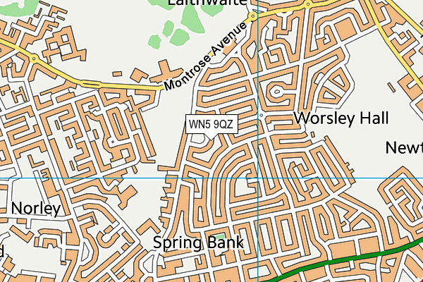 WN5 9QZ map - OS VectorMap District (Ordnance Survey) WN5 9QZ map - OS VectorMap District (Ordnance Survey)