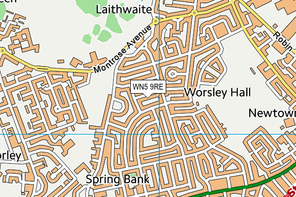 WN5 9RE map - OS VectorMap District (Ordnance Survey) WN5 9RE map - OS VectorMap District (Ordnance Survey)