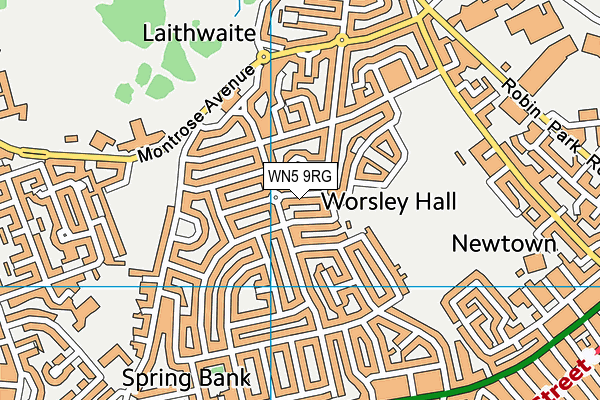 WN5 9RG map - OS VectorMap District (Ordnance Survey)
