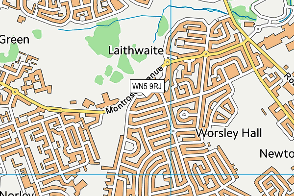WN5 9RJ map - OS VectorMap District (Ordnance Survey) WN5 9RJ map - OS VectorMap District (Ordnance Survey)