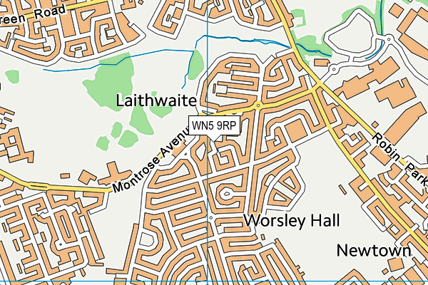 WN5 9RP map - OS VectorMap District (Ordnance Survey)