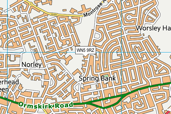 WN5 9RZ map - OS VectorMap District (Ordnance Survey) WN5 9RZ map - OS VectorMap District (Ordnance Survey)