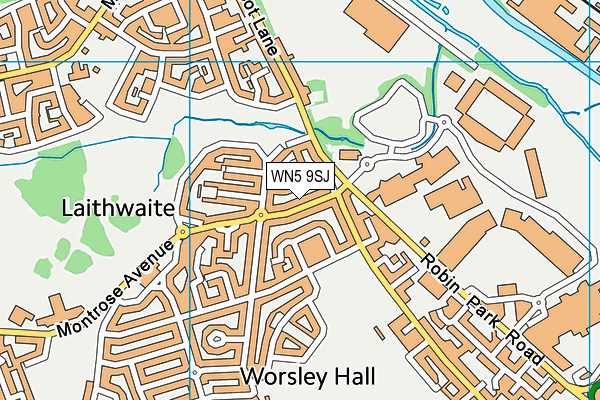 WN5 9SJ map - OS VectorMap District (Ordnance Survey) WN5 9SJ map - OS VectorMap District (Ordnance Survey)
