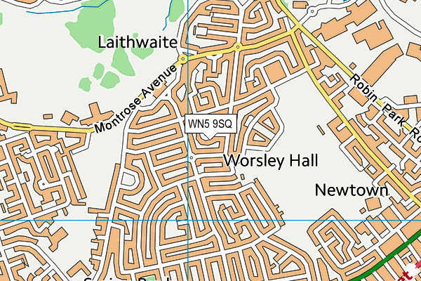 WN5 9SQ map - OS VectorMap District (Ordnance Survey)