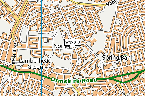 WN5 9TJ map - OS VectorMap District (Ordnance Survey)