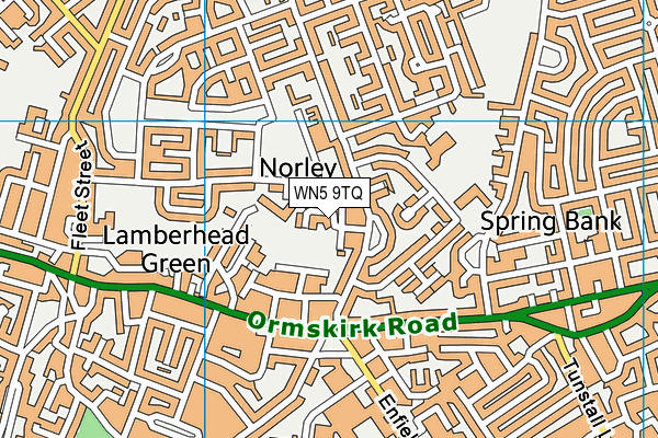 WN5 9TQ map - OS VectorMap District (Ordnance Survey) WN5 9TQ map - OS VectorMap District (Ordnance Survey)