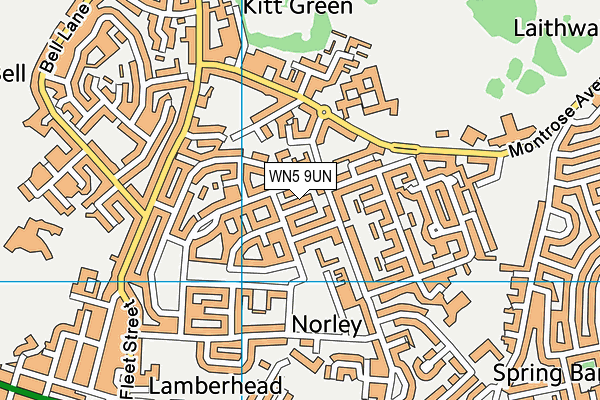 WN5 9UN map - OS VectorMap District (Ordnance Survey)