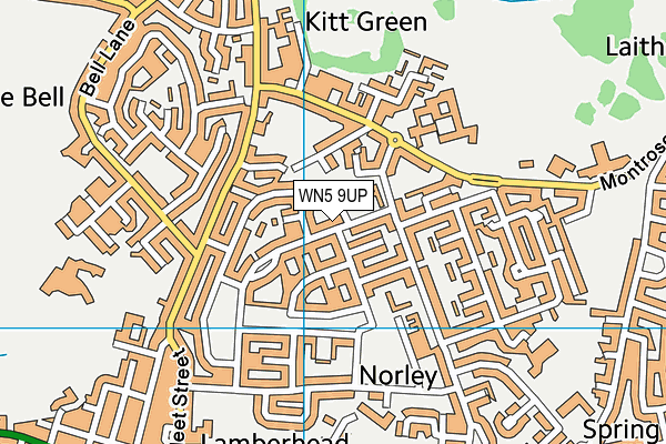 WN5 9UP map - OS VectorMap District (Ordnance Survey)