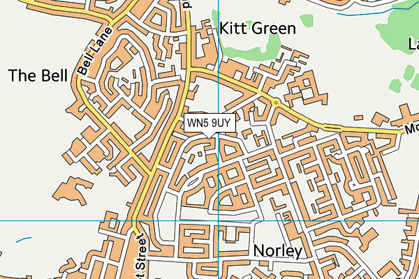 WN5 9UY map - OS VectorMap District (Ordnance Survey) WN5 9UY map - OS VectorMap District (Ordnance Survey)