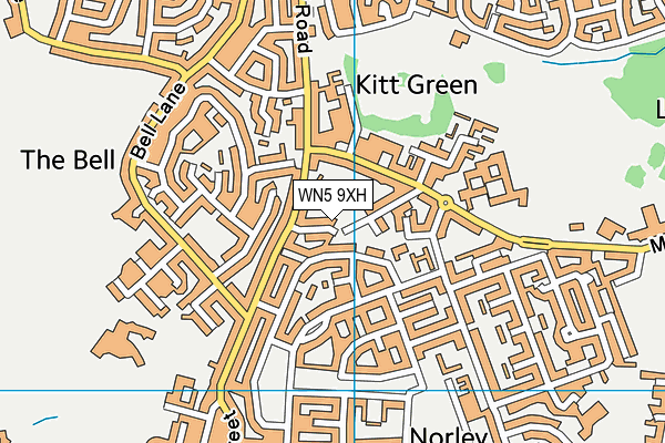 WN5 9XH map - OS VectorMap District (Ordnance Survey) WN5 9XH map - OS VectorMap District (Ordnance Survey)