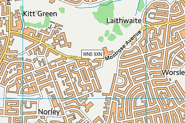 WN5 9XN map - OS VectorMap District (Ordnance Survey) WN5 9XN map - OS VectorMap District (Ordnance Survey)