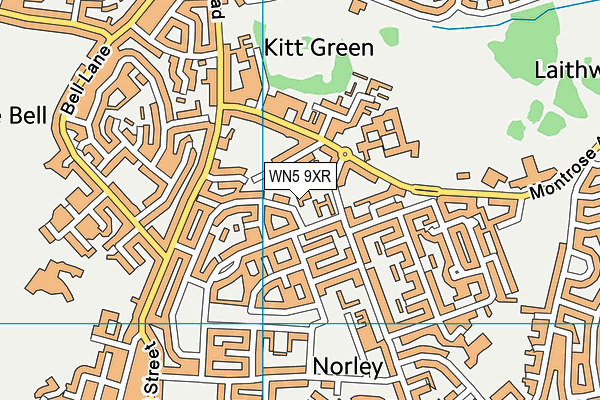WN5 9XR map - OS VectorMap District (Ordnance Survey) WN5 9XR map - OS VectorMap District (Ordnance Survey)