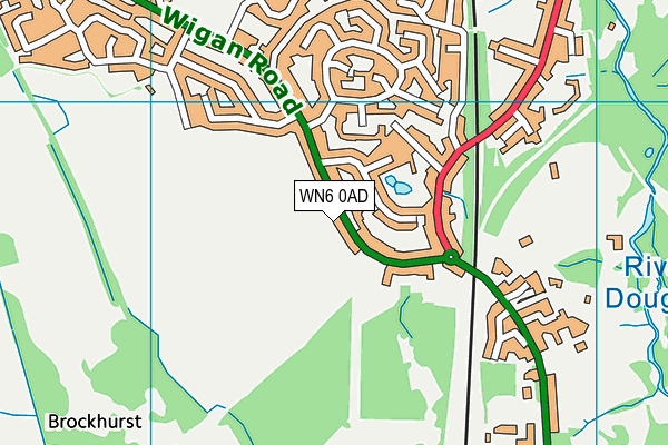 WN6 0AD map - OS VectorMap District (Ordnance Survey)
