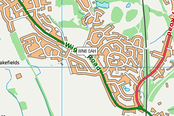 WN6 0AH map - OS VectorMap District (Ordnance Survey) WN6 0AH map - OS VectorMap District (Ordnance Survey)