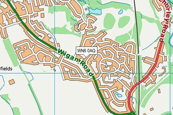WN6 0AQ map - OS VectorMap District (Ordnance Survey) WN6 0AQ map - OS VectorMap District (Ordnance Survey)