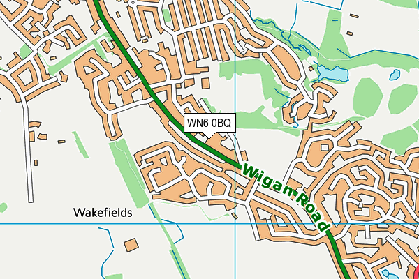 WN6 0BQ map - OS VectorMap District (Ordnance Survey) WN6 0BQ map - OS VectorMap District (Ordnance Survey)