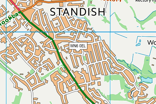 WN6 0EL map - OS VectorMap District (Ordnance Survey)