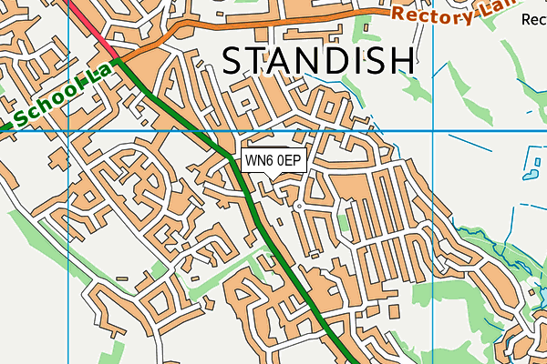 WN6 0EP map - OS VectorMap District (Ordnance Survey)