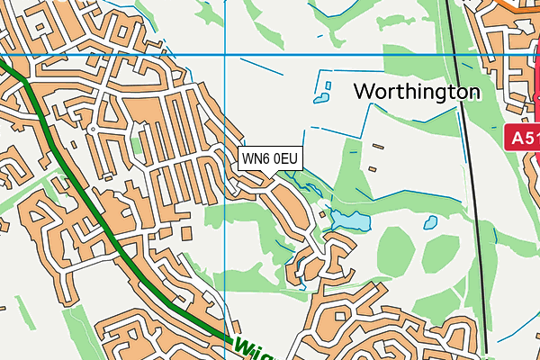 WN6 0EU map - OS VectorMap District (Ordnance Survey)