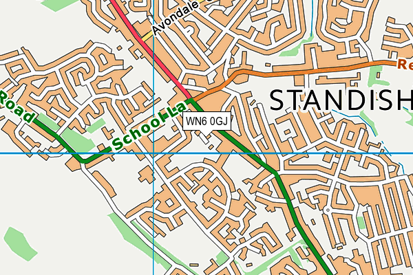 WN6 0GJ map - OS VectorMap District (Ordnance Survey) WN6 0GJ map - OS VectorMap District (Ordnance Survey)