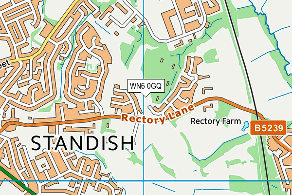 WN6 0GQ map - OS VectorMap District (Ordnance Survey)