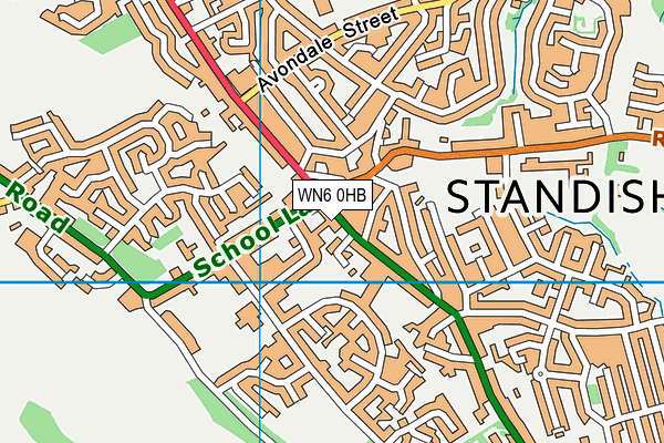 WN6 0HB map - OS VectorMap District (Ordnance Survey) WN6 0HB map - OS VectorMap District (Ordnance Survey)