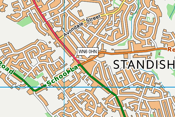WN6 0HN map - OS VectorMap District (Ordnance Survey) WN6 0HN map - OS VectorMap District (Ordnance Survey)