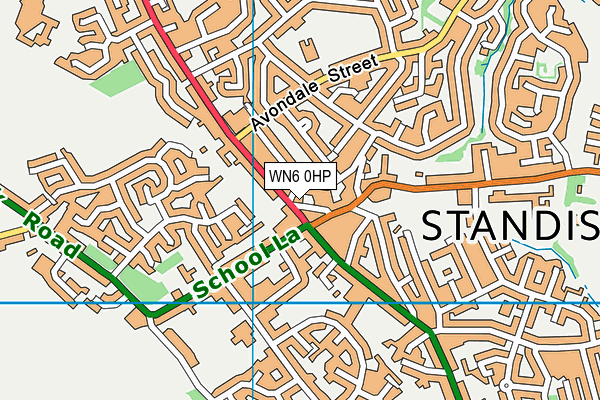 WN6 0HP map - OS VectorMap District (Ordnance Survey)