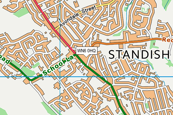 WN6 0HQ map - OS VectorMap District (Ordnance Survey)
