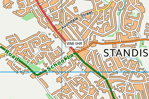 WN6 0HR map - OS VectorMap District (Ordnance Survey)