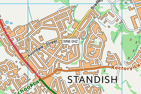 WN6 0HZ map - OS VectorMap District (Ordnance Survey) WN6 0HZ map - OS VectorMap District (Ordnance Survey)